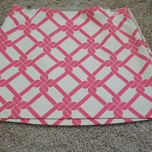 Milly New York pink white skirt Sz 4 new